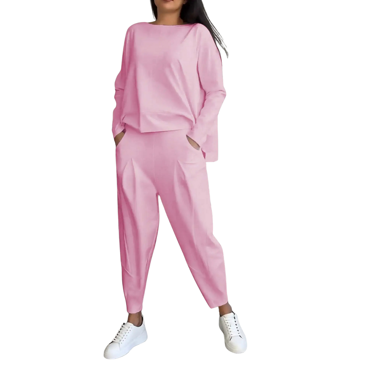 Ensemble Femme 2 Pièces Sweat Oversize & Pantalon Taille Haute