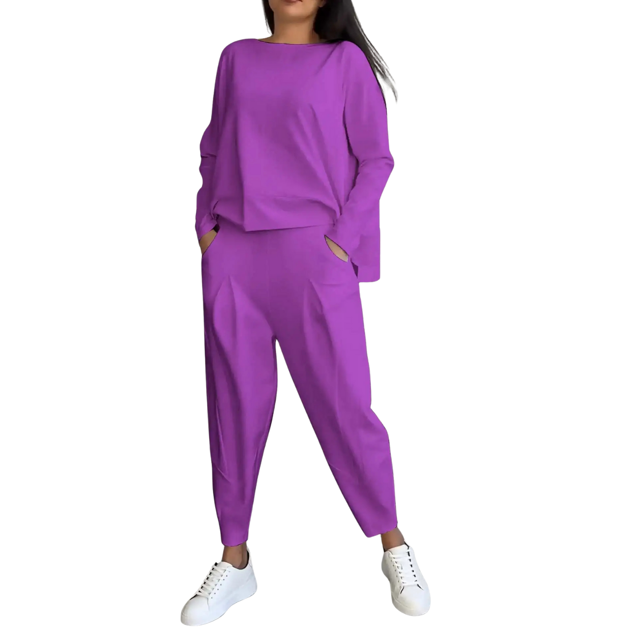 Ensemble Femme 2 Pièces Sweat Oversize & Pantalon Taille Haute
