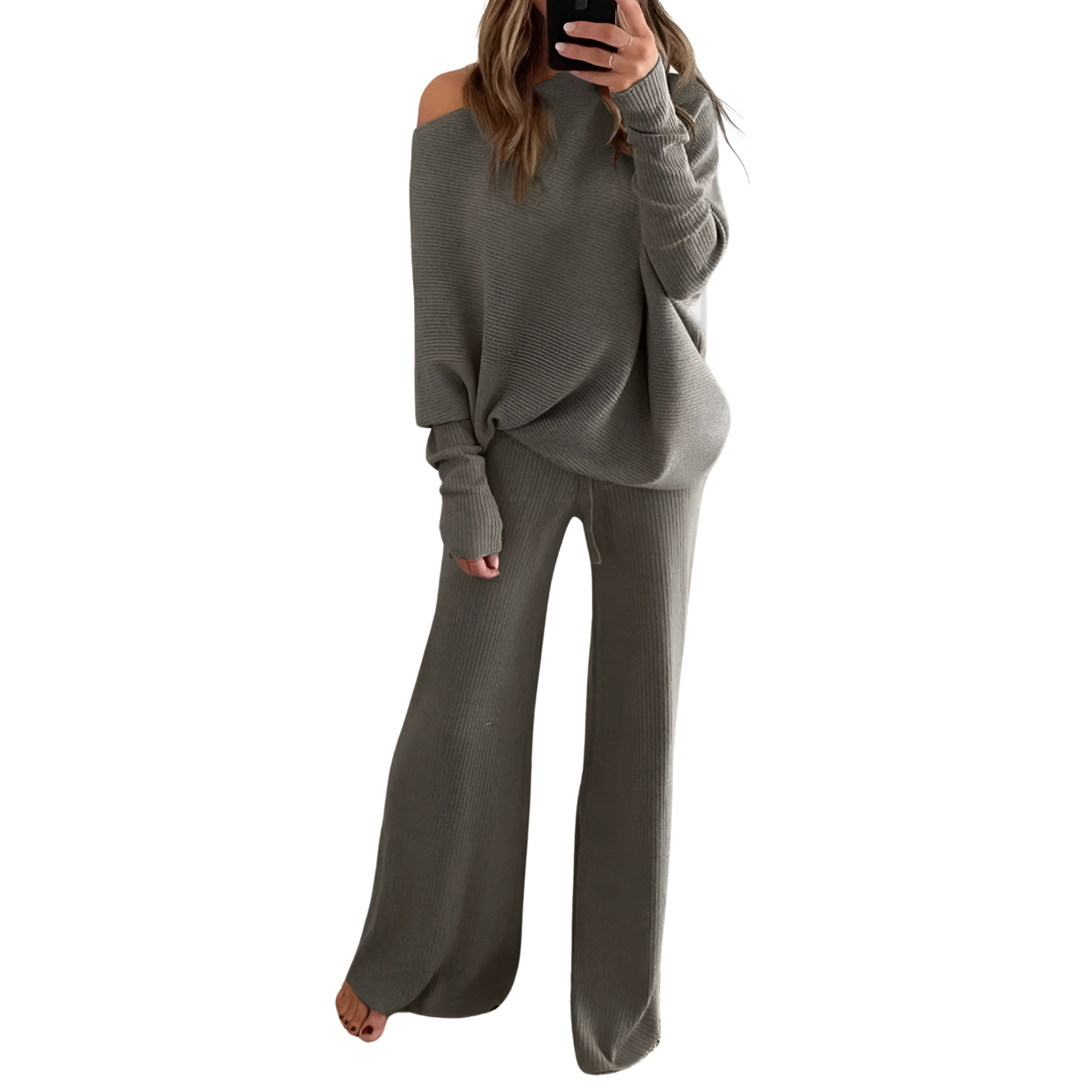 Ensemble Pull & Pantalon Large Confort et Élégance