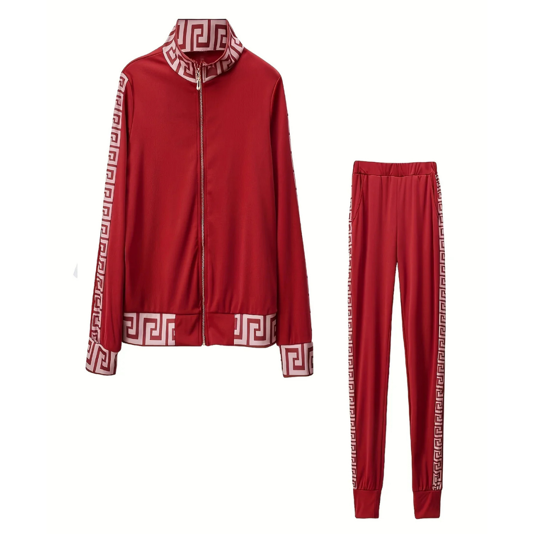 Ensemble Survêtement Chic Motif Grec Doré