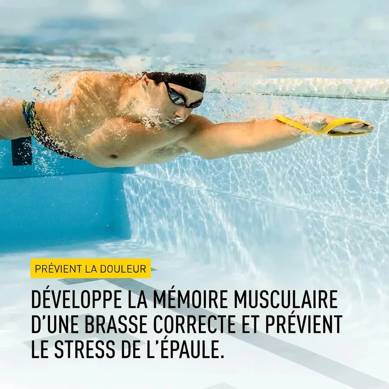 Entraîneur d'Avant-Bras Figure-8 pour Natation Correcteur de Technique de Nage