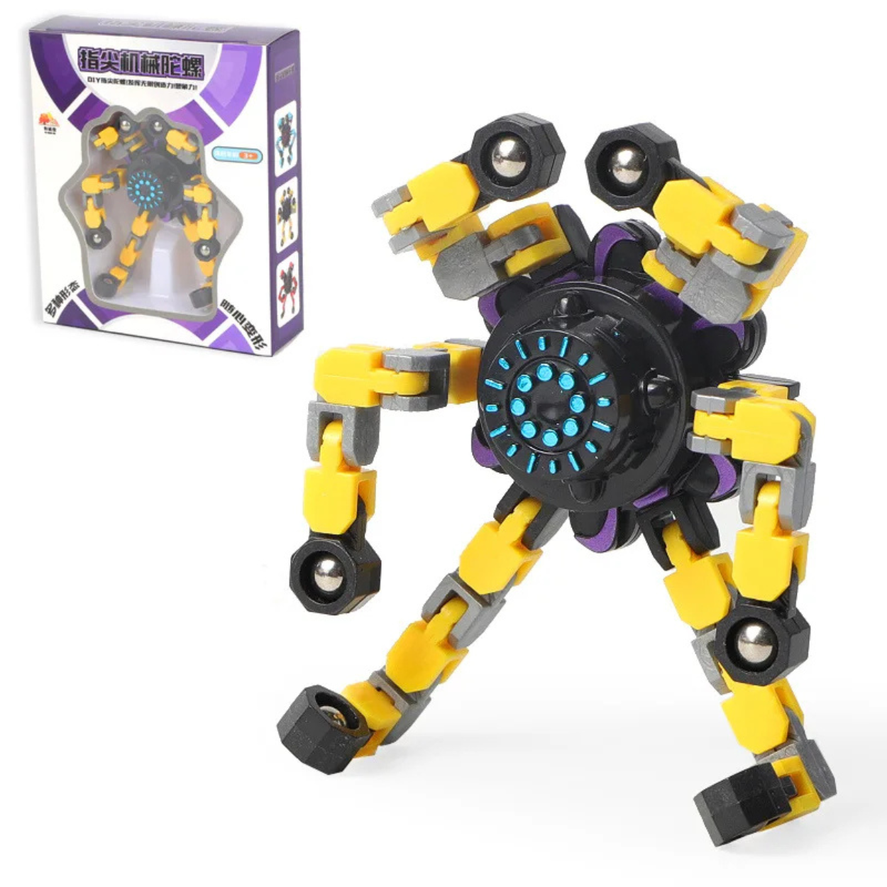 Fidget Spinner Déformable avec Ventouse
