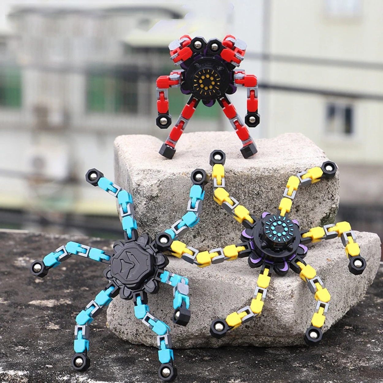 Fidget Spinner Déformable avec Ventouse
