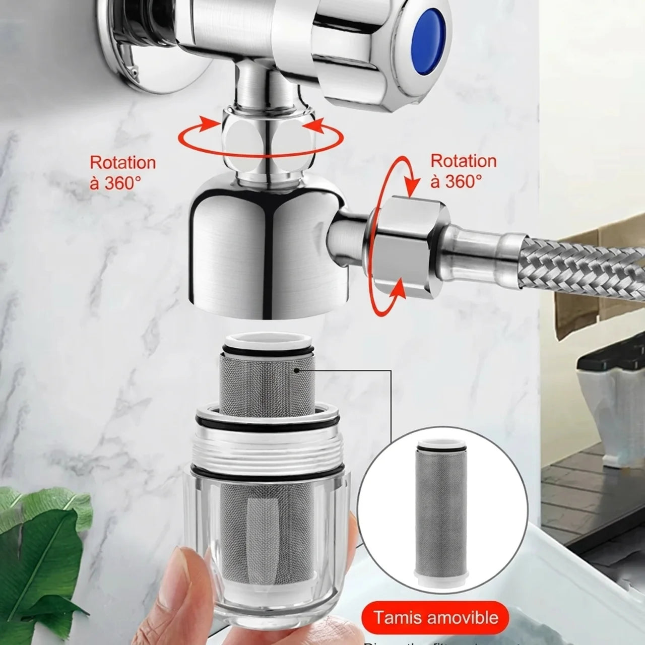 Filtre Préfiltre Eau 40 Microns pour Chauffe Eau & Lave Linge