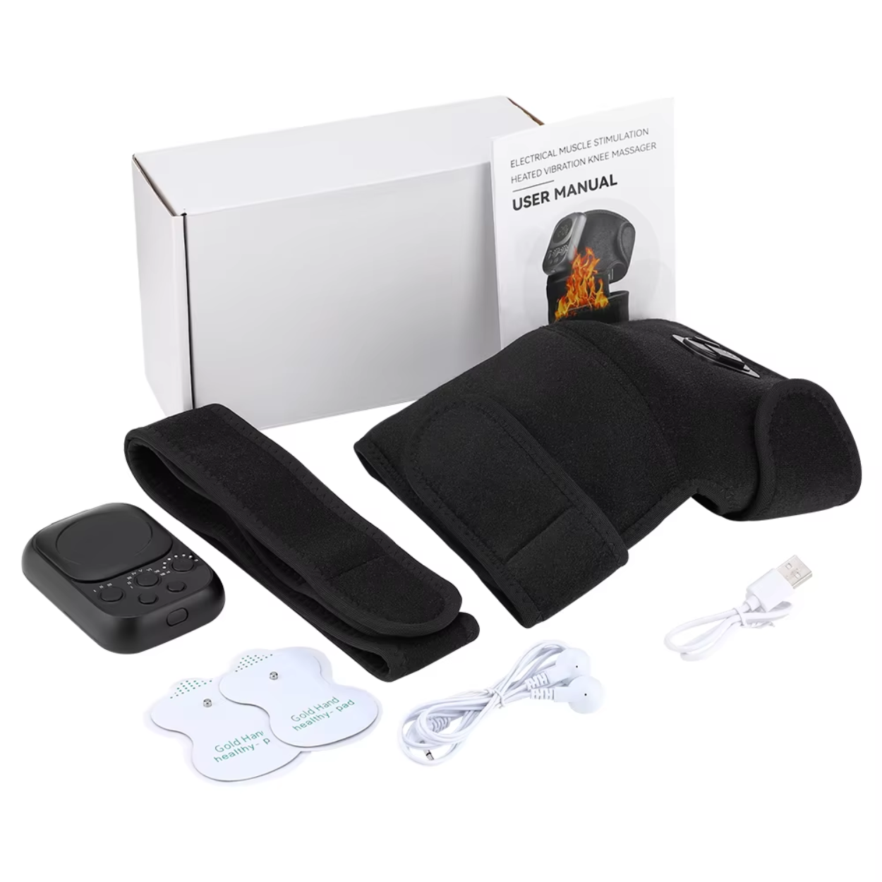 Genouillère Massante Chauffante EMS
