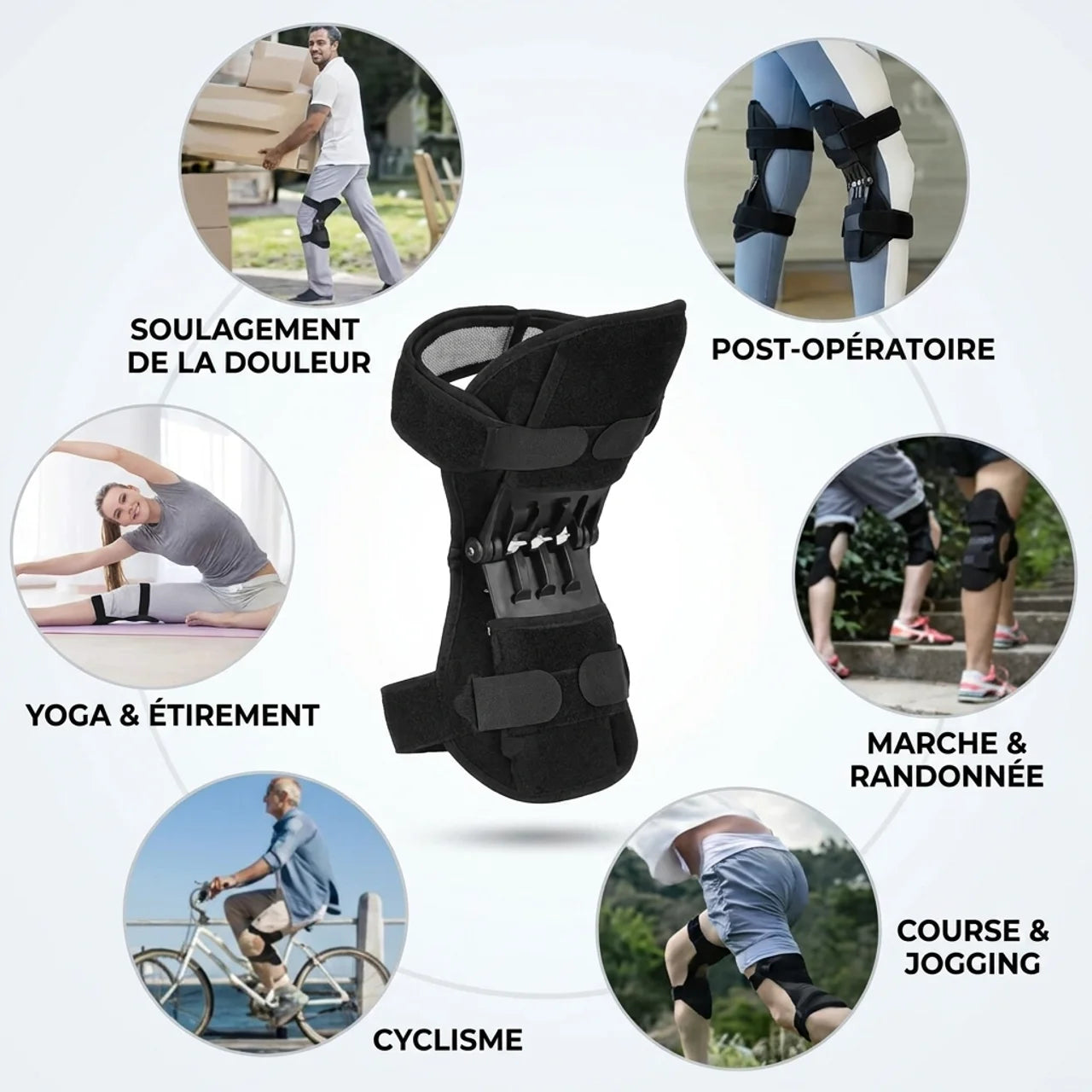 Genouillère Assistée Renfort Ressorts