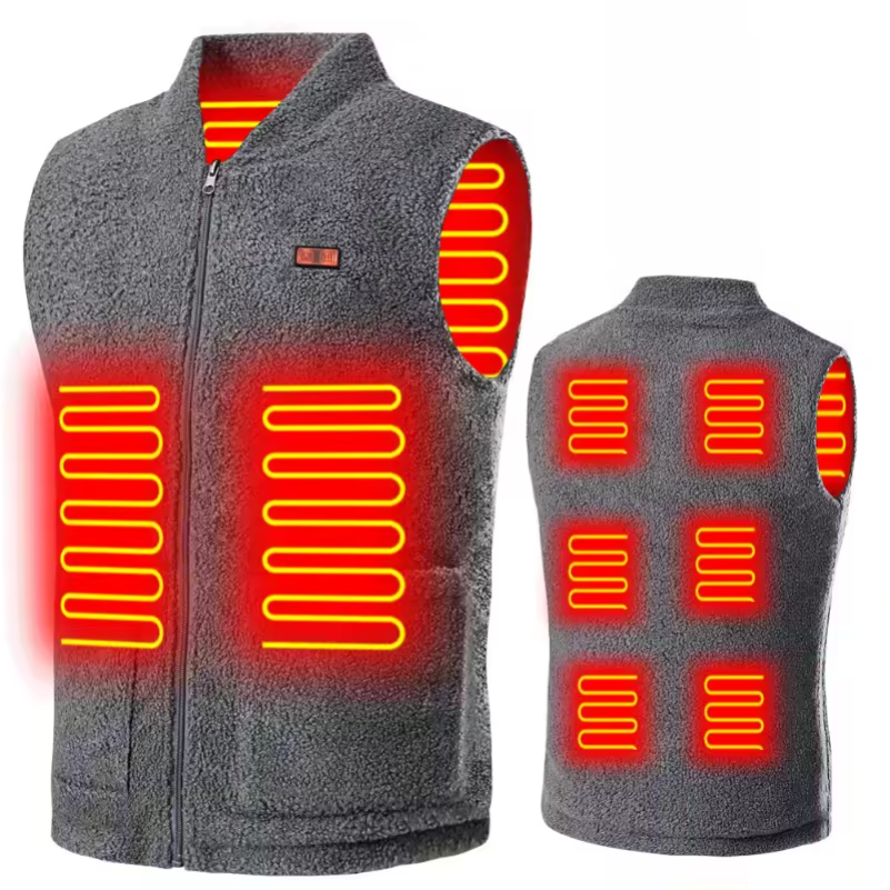 Gilet Chauffant Intelligent USB 8 Zones de Chaleur