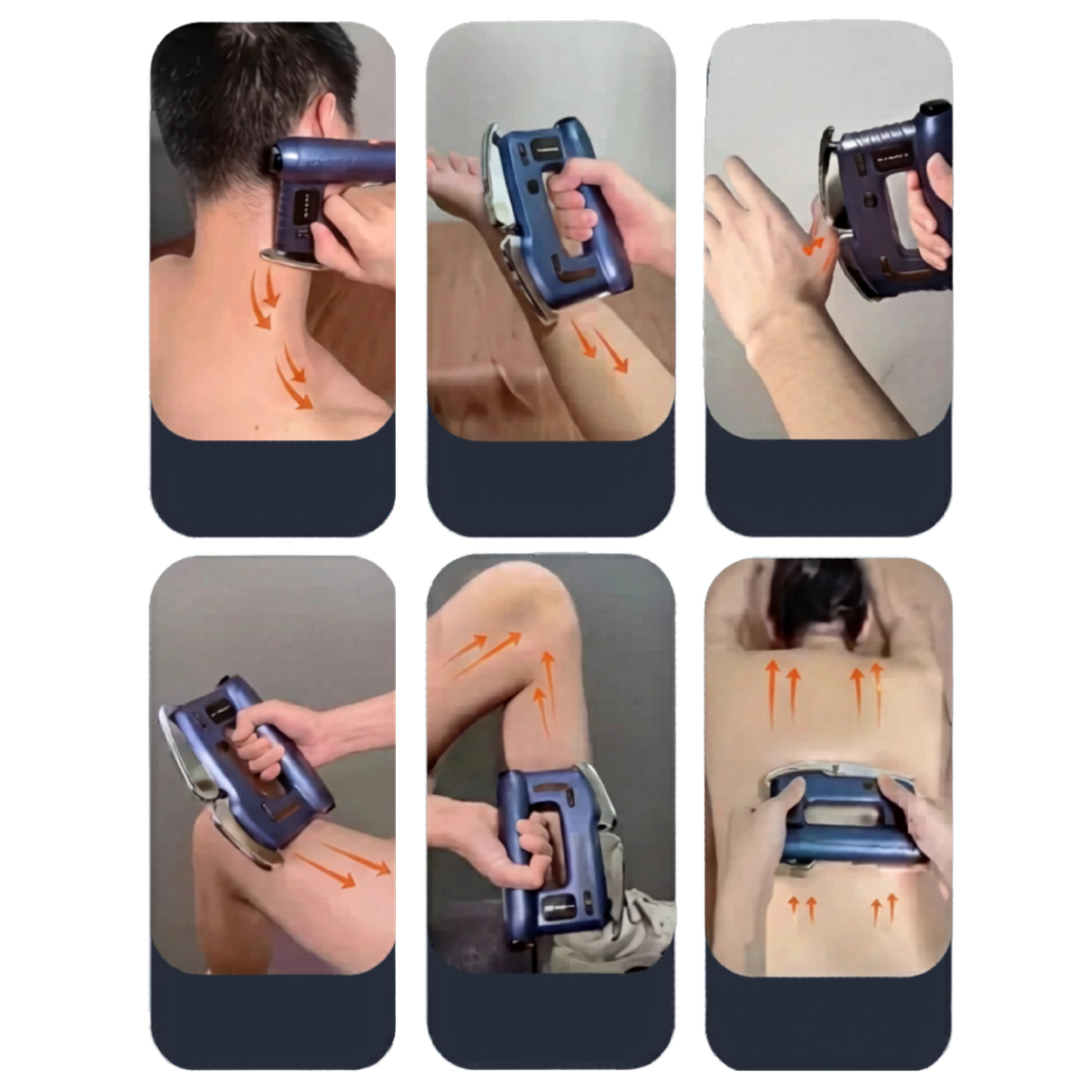 Grattoir Myofascial Chauffant EMS 5 en 1 Gua Sha & Lumière Rouge