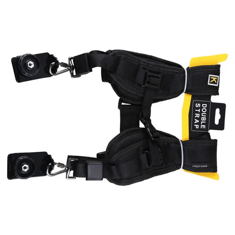 Harnais Double pour Appareils Photo DSLR Sangle Professionnelle Double Épaule