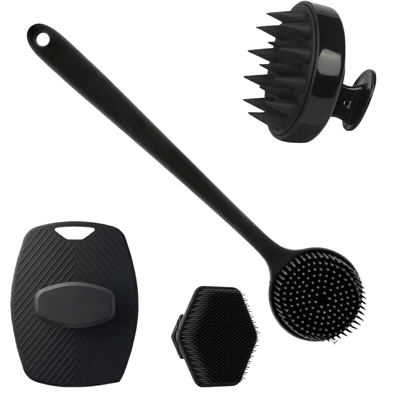 Kit 4 Brosses de Bain en Silicone Exfoliantes