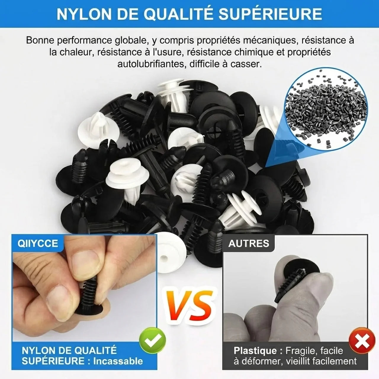 Kit Clips Fixation Auto Universel