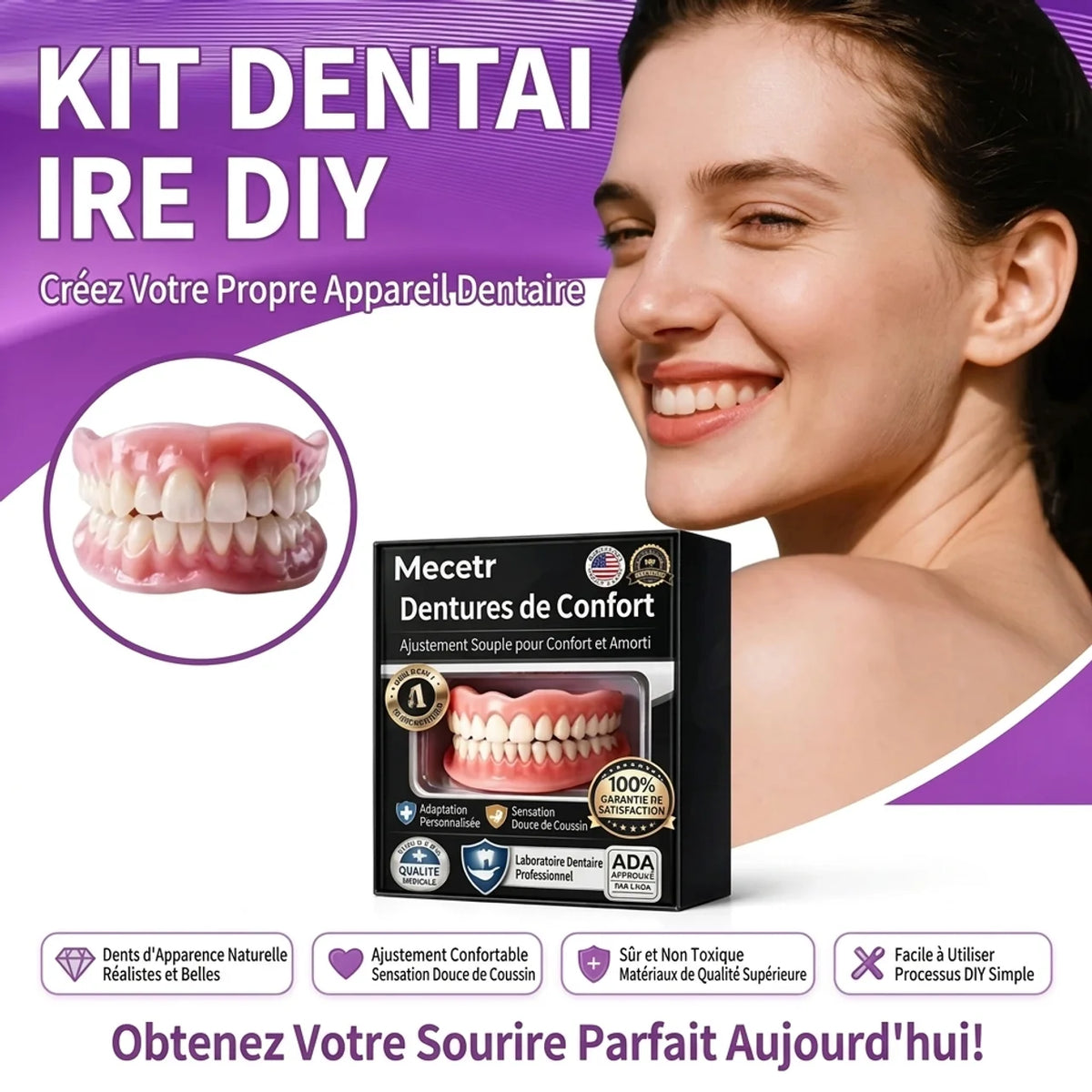 Kit Esthétique Dentaire Temporaire à Modeler