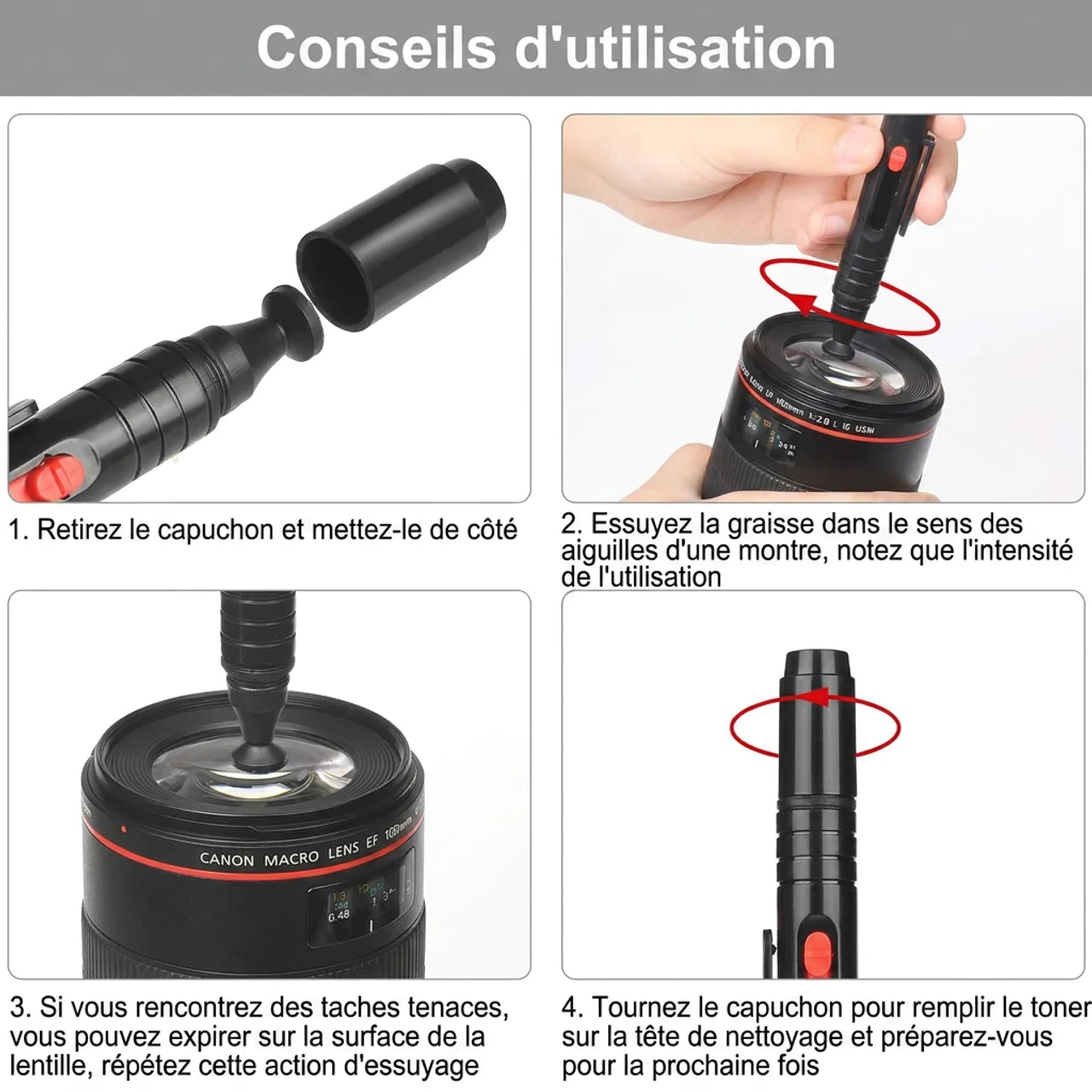 Kit Nettoyage Objectif & Capteur