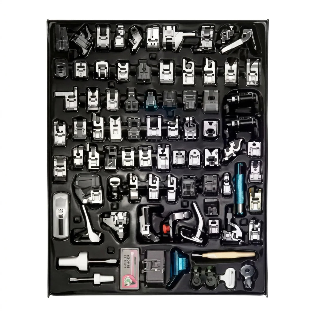 Kit Pied de Biche Machine à Coudre 82 Pièces Coffret Couture Universel