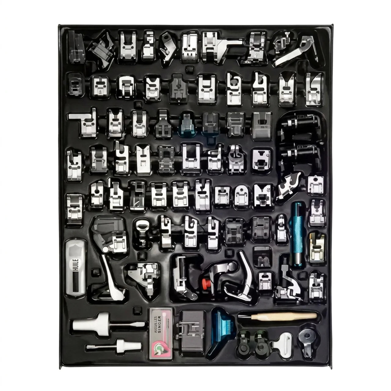 Kit Pied de Biche Machine à Coudre 82 Pièces Coffret Couture Universel