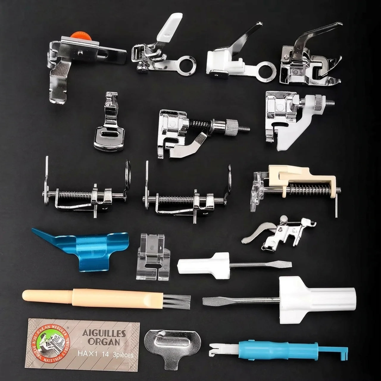Kit Pied de Biche Machine à Coudre 82 Pièces Coffret Couture Universel