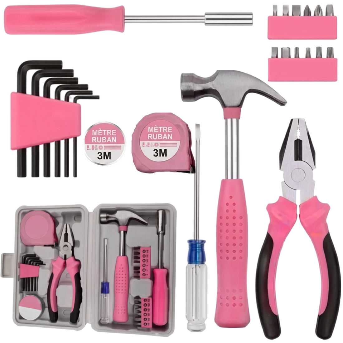 Kit de Bricolage Femme 24 Pièces avec Mallette