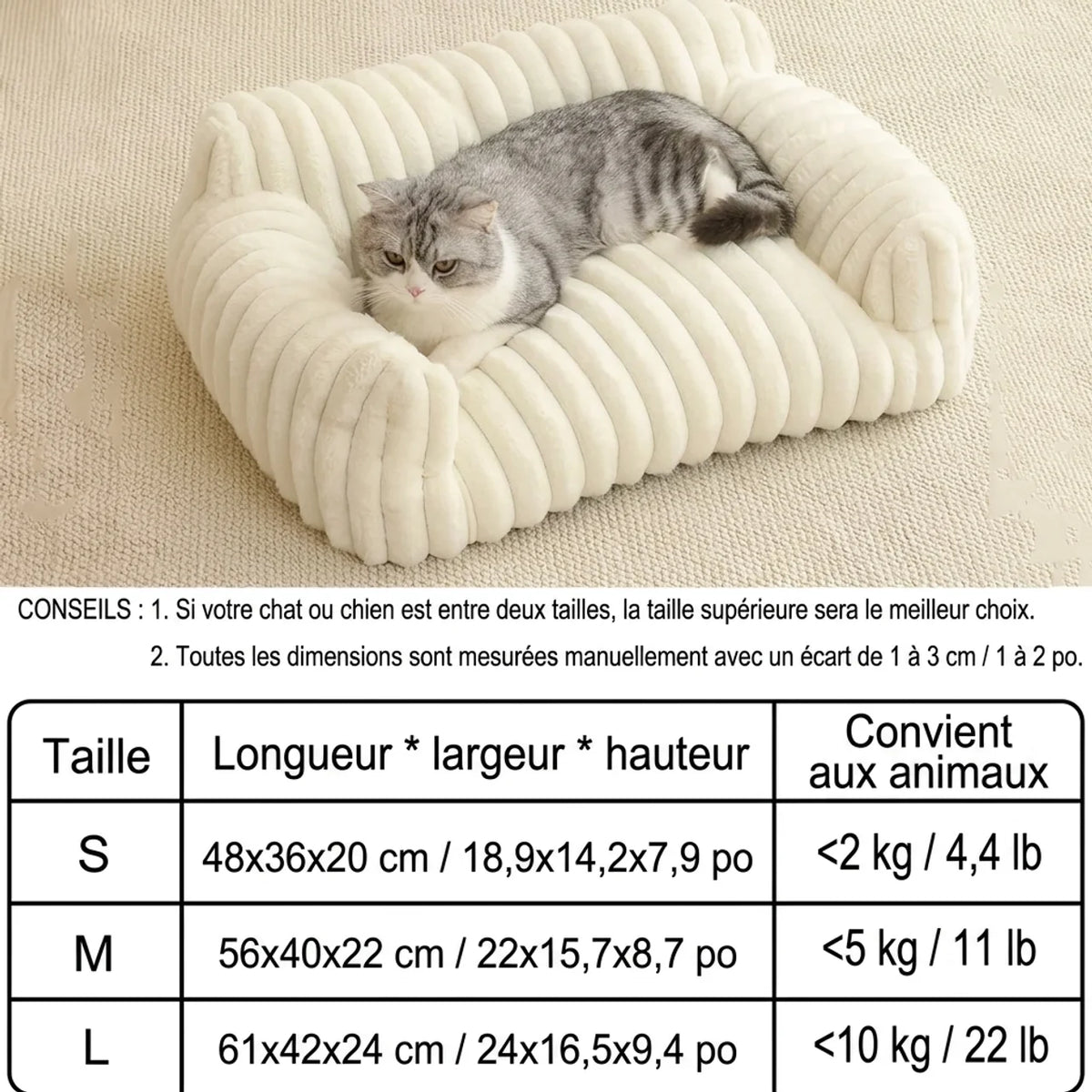 Canapé Orthopédique pour Chat Ultra Moelleux