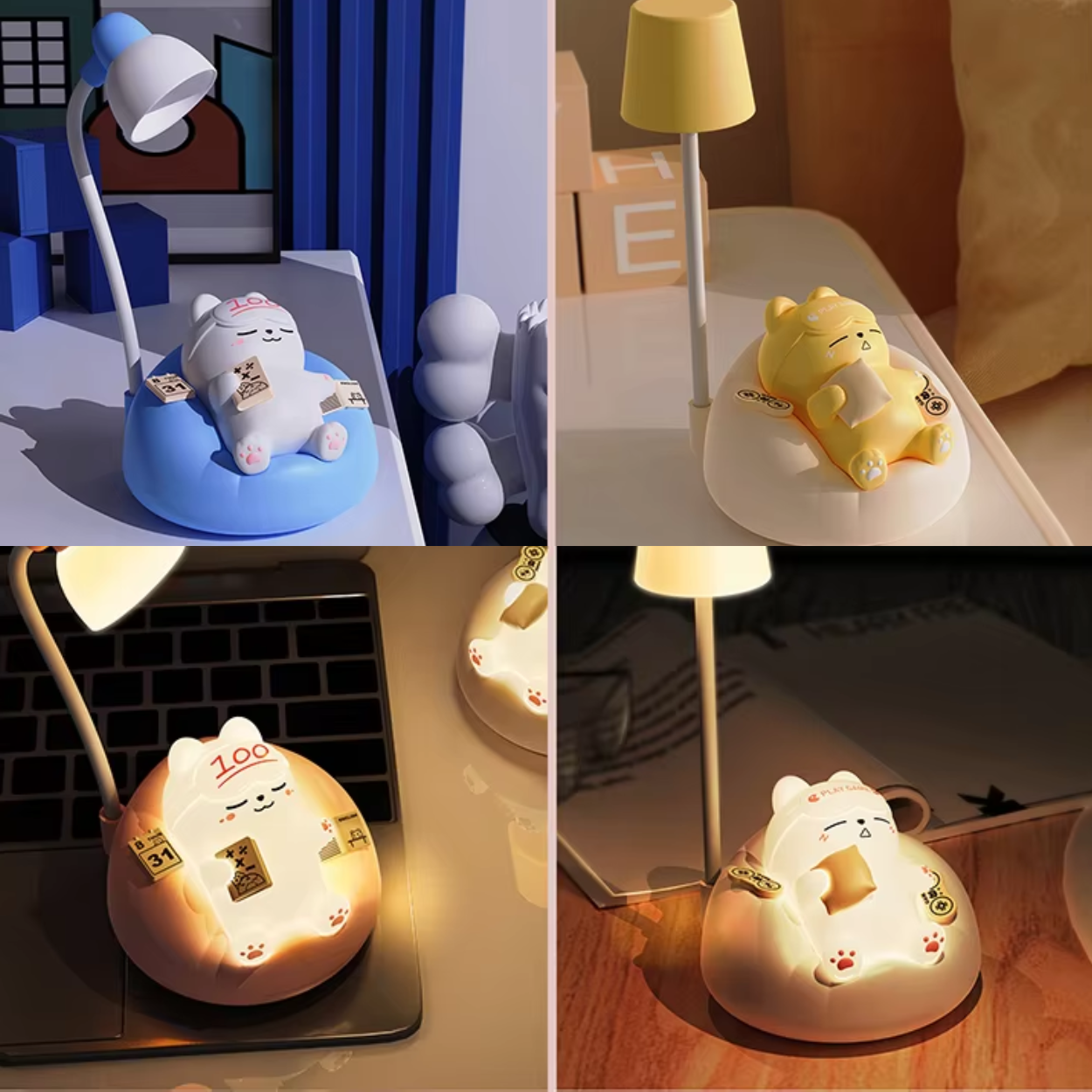Lampe de Chevet Chat Endormi