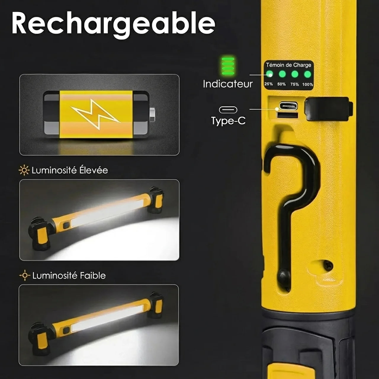 Lampe LED Magnétique Rechargeable