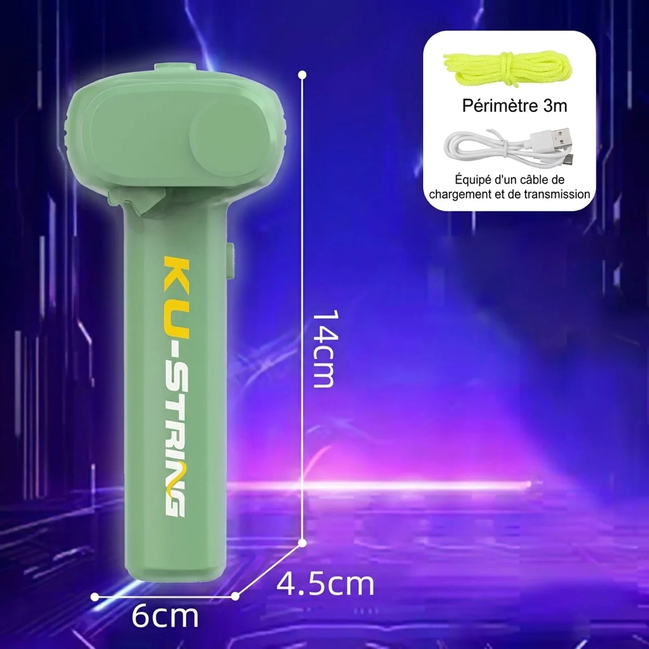 Lanceur de Fil Magique Électrique ZipString Jouet Anti Stress Innovant