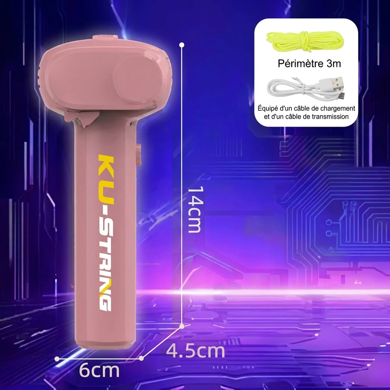 Lanceur de Fil Magique Électrique ZipString Jouet Anti Stress Innovant