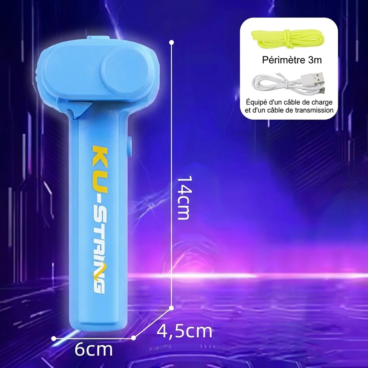 Lanceur de Fil Magique Électrique ZipString Jouet Anti Stress Innovant