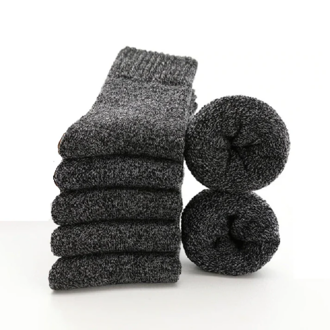 Lot de 5 Paires de Chaussettes en Laine Épaissie