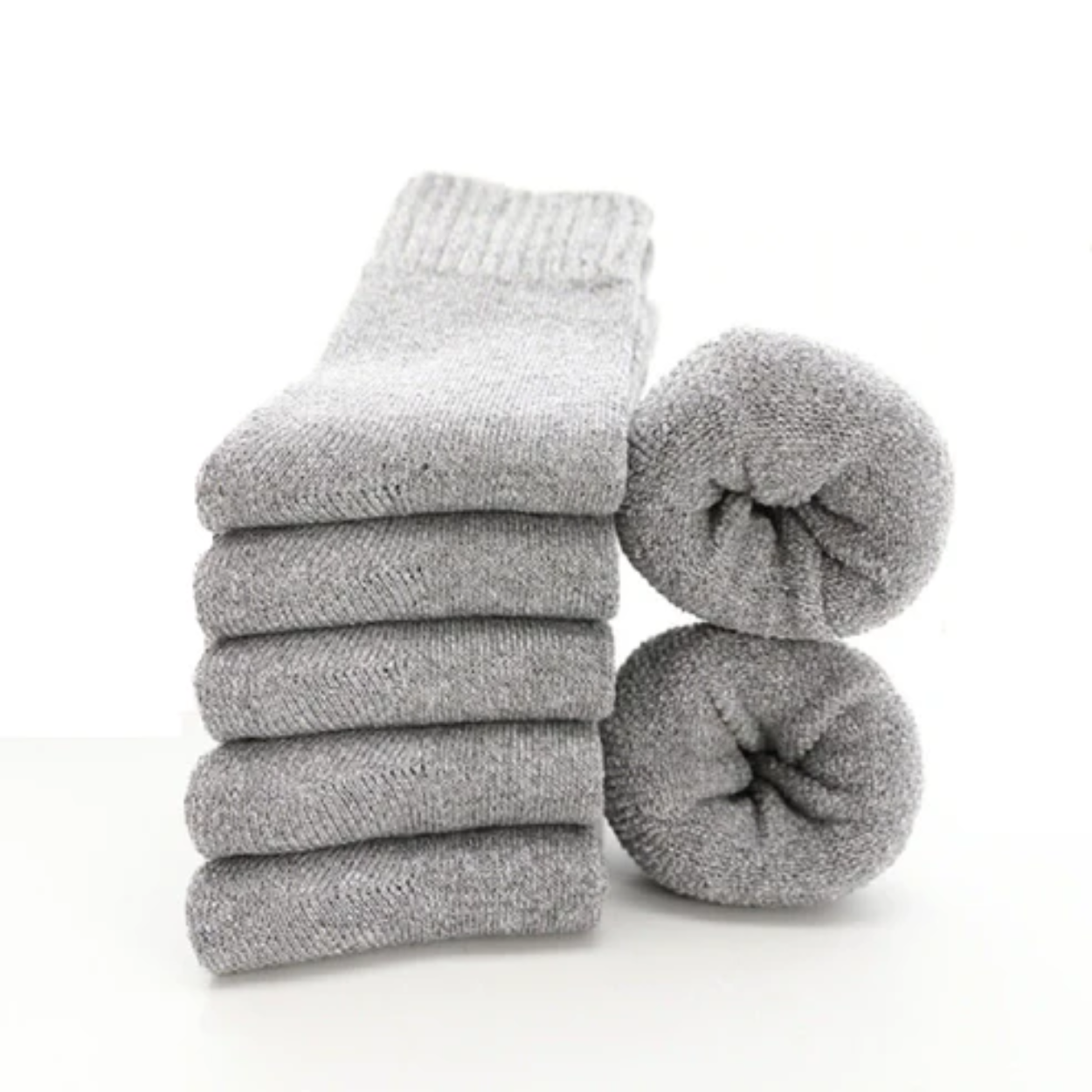 Lot de 5 Paires de Chaussettes en Laine Épaissie