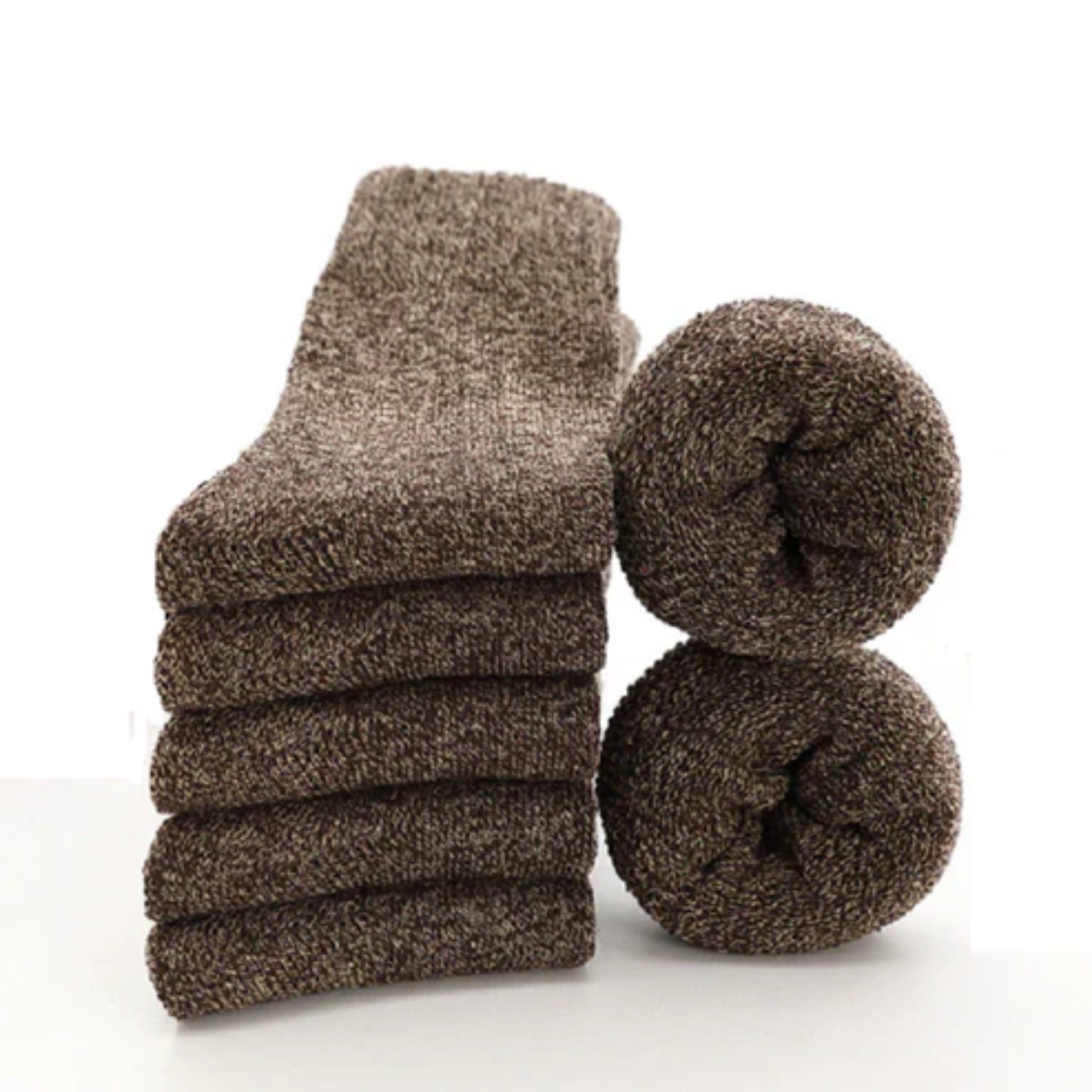 Lot de 5 Paires de Chaussettes en Laine Épaissie