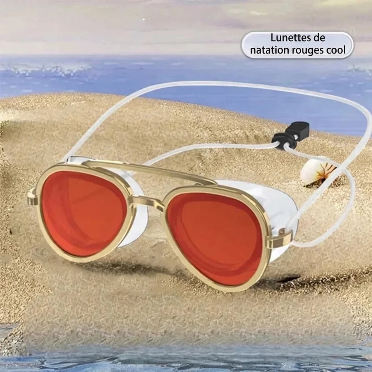 Lunettes de Natation Panoramiques Anti-Buée avec Protection UV Polarisée