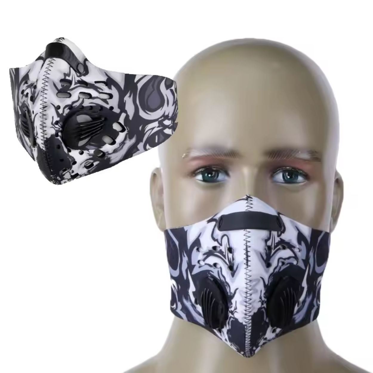 MASQUES SPORT AVEC VALVE ET FILTRES RÉUTILISABLE
