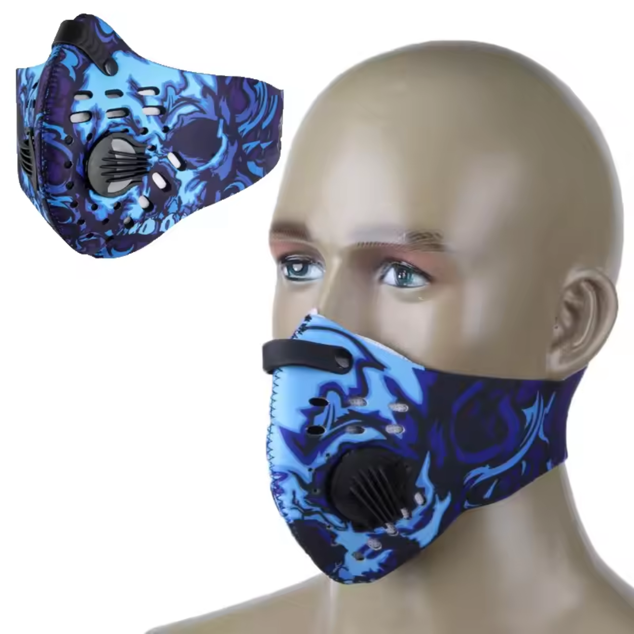 MASQUES SPORT AVEC VALVE ET FILTRES RÉUTILISABLE
