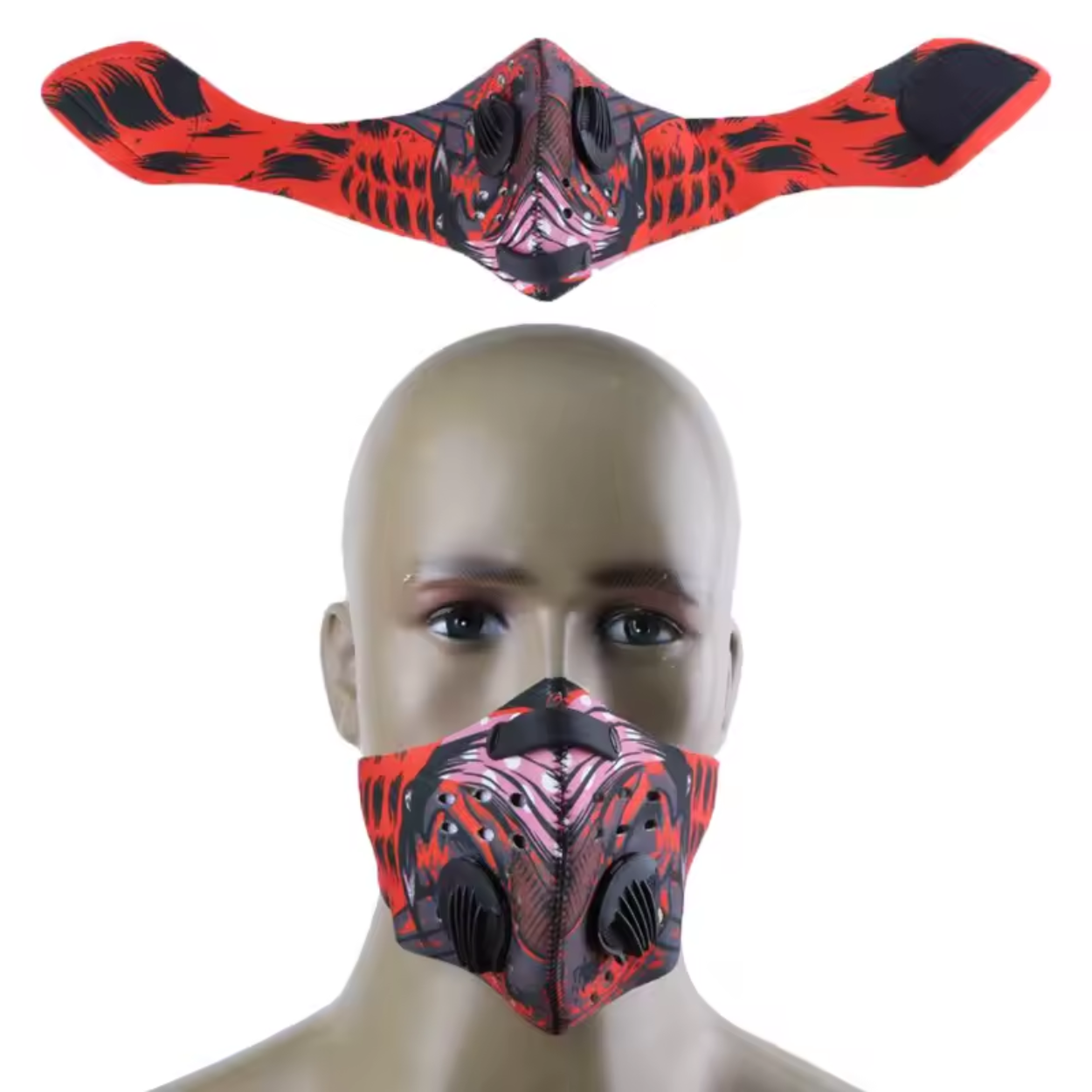 MASQUES SPORT AVEC VALVE ET FILTRES RÉUTILISABLE