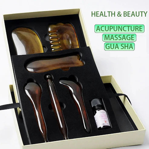 Set de Massage Gua Sha 7 Pièces