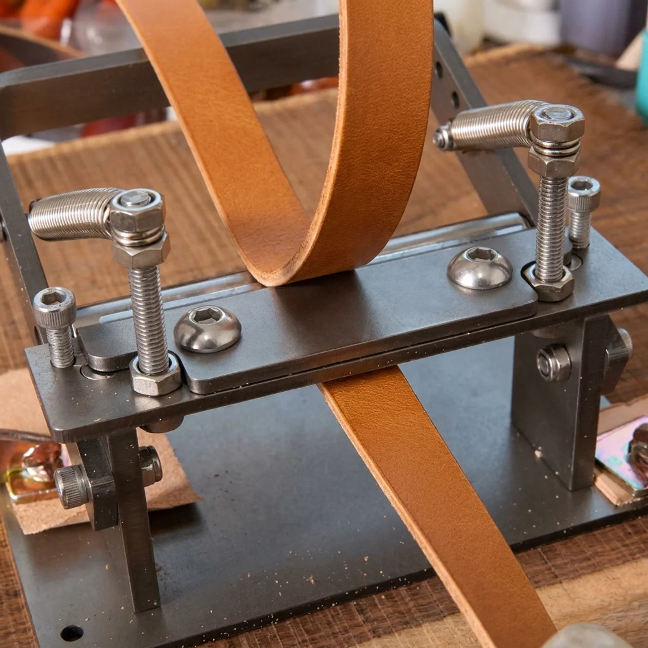 Machine à Éclaircir le Cuir Réglable en Acier Inoxydable pour Maroquinerie