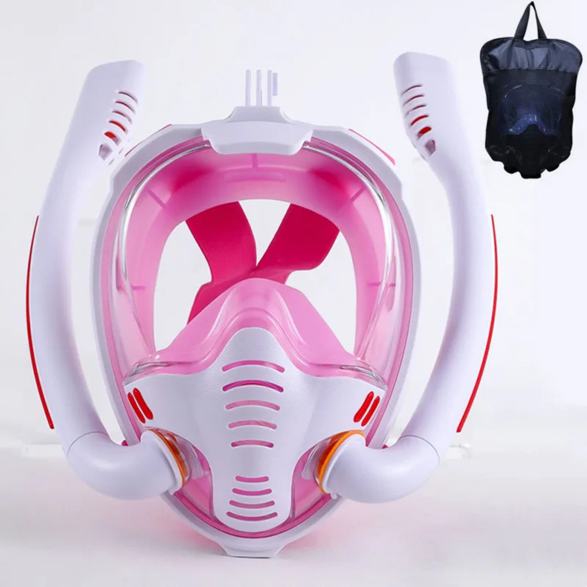 Masque Snorkeling Plongée Intégral Anti Buée Avec Support Caméra