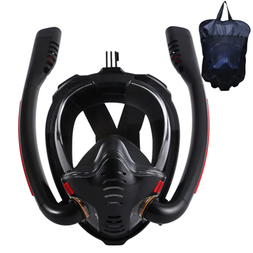 Masque Snorkeling Plongée Intégral Anti Buée Avec Support Caméra