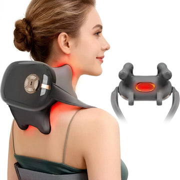 Appareil de Massage Cou et Épaules Électrique Cervical Chauffant Nuque et Trapèzes
