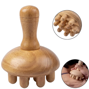 Masseur Champignon en Bois pour Drainage Lymphatique