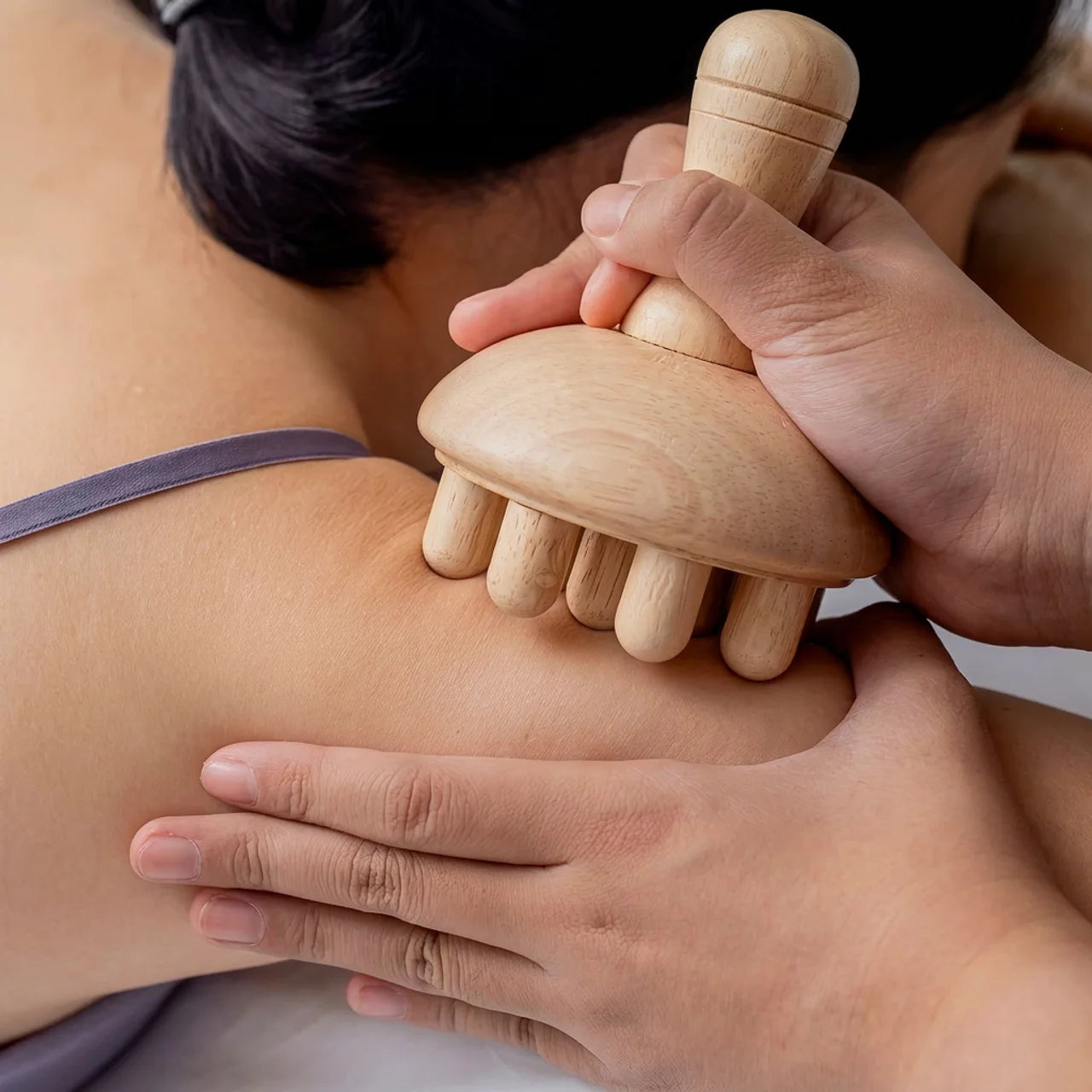 Masseur Champignon en Bois pour Drainage Lymphatique