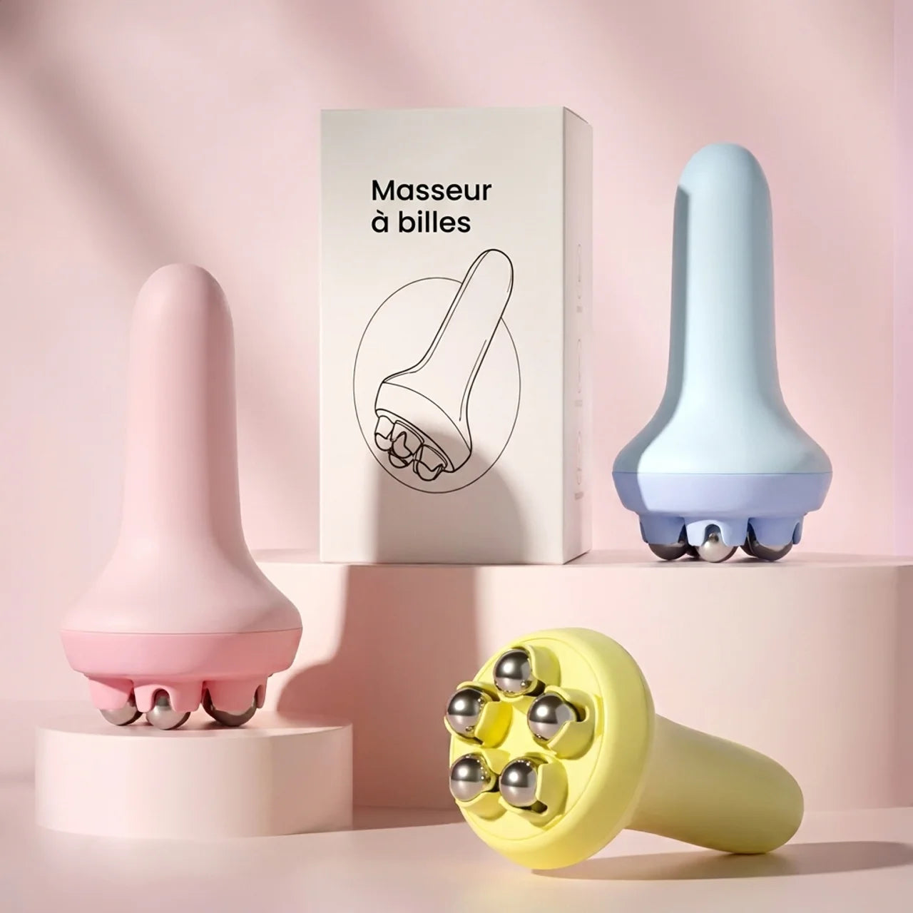 Masseur Facial & Corporel 5 Billes Magnétiques 360°