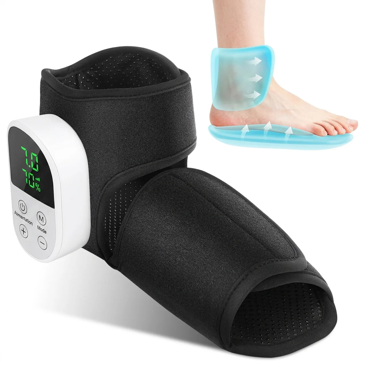 Masseur Pied & Cheville à Airbags Chauffants