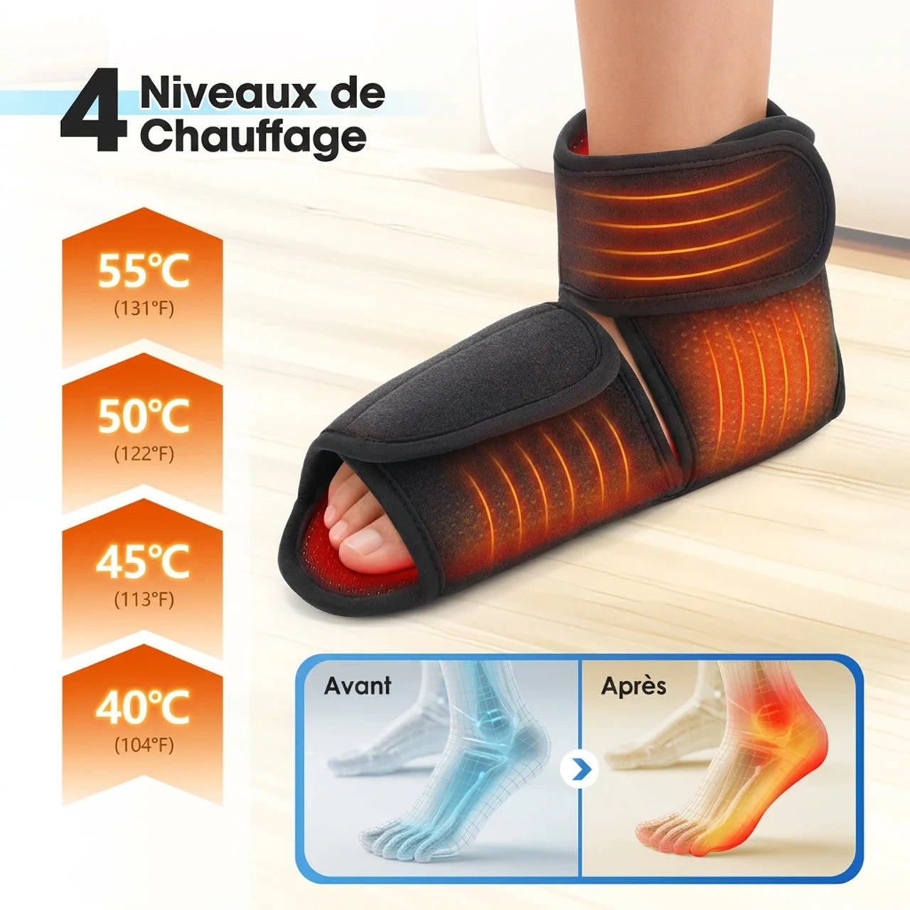 Masseur Pied & Cheville à Airbags Chauffants