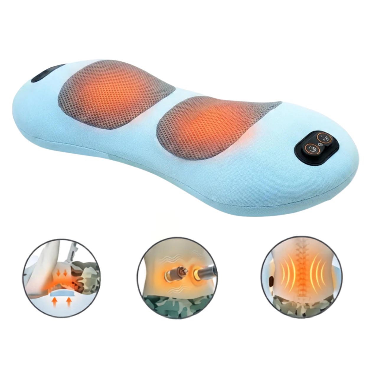 Masseur Dorsal 3-en-1 – Traction Chaleur & Massage Vibrant pour Soulager le Dos