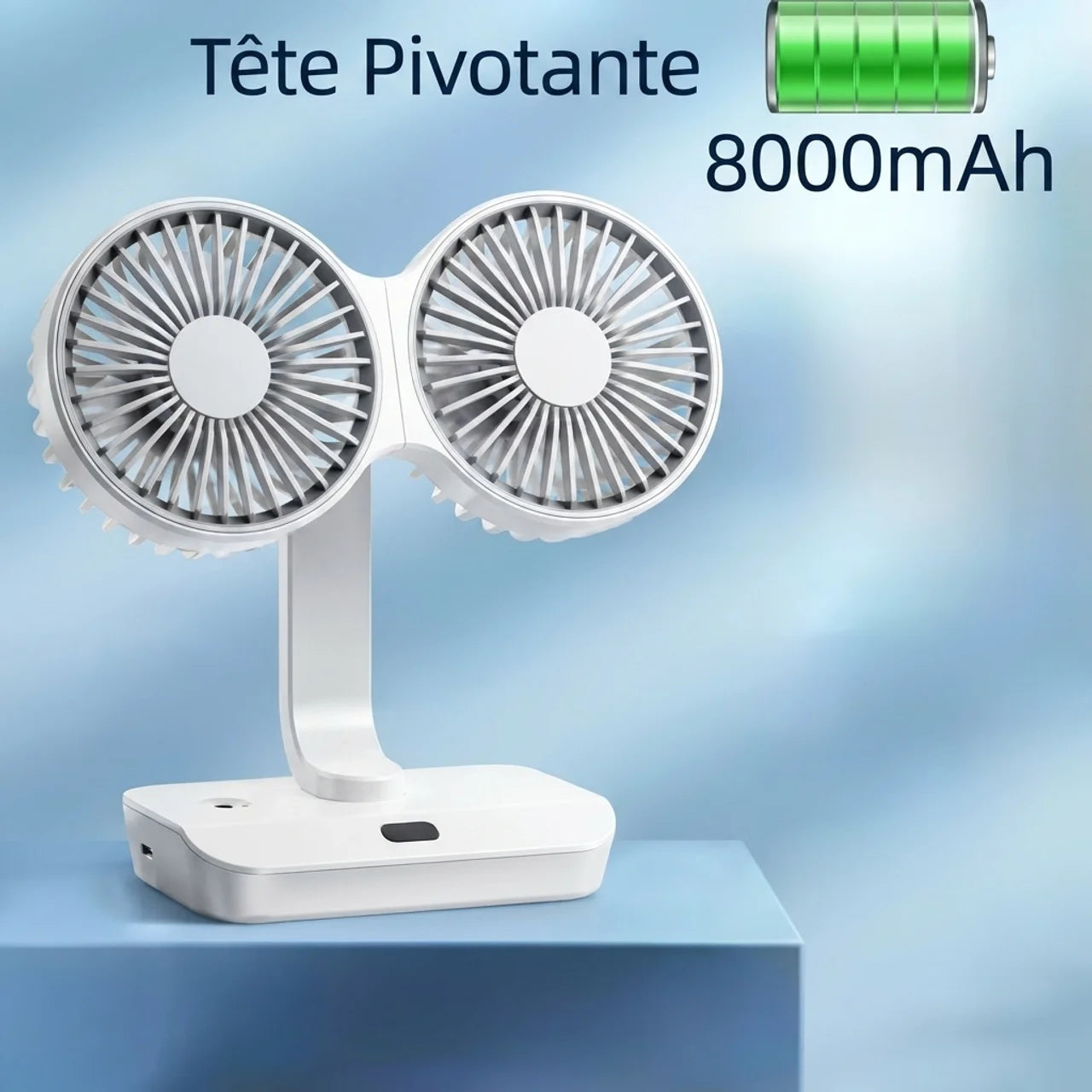 Mini Ventilateur Double Tête USB