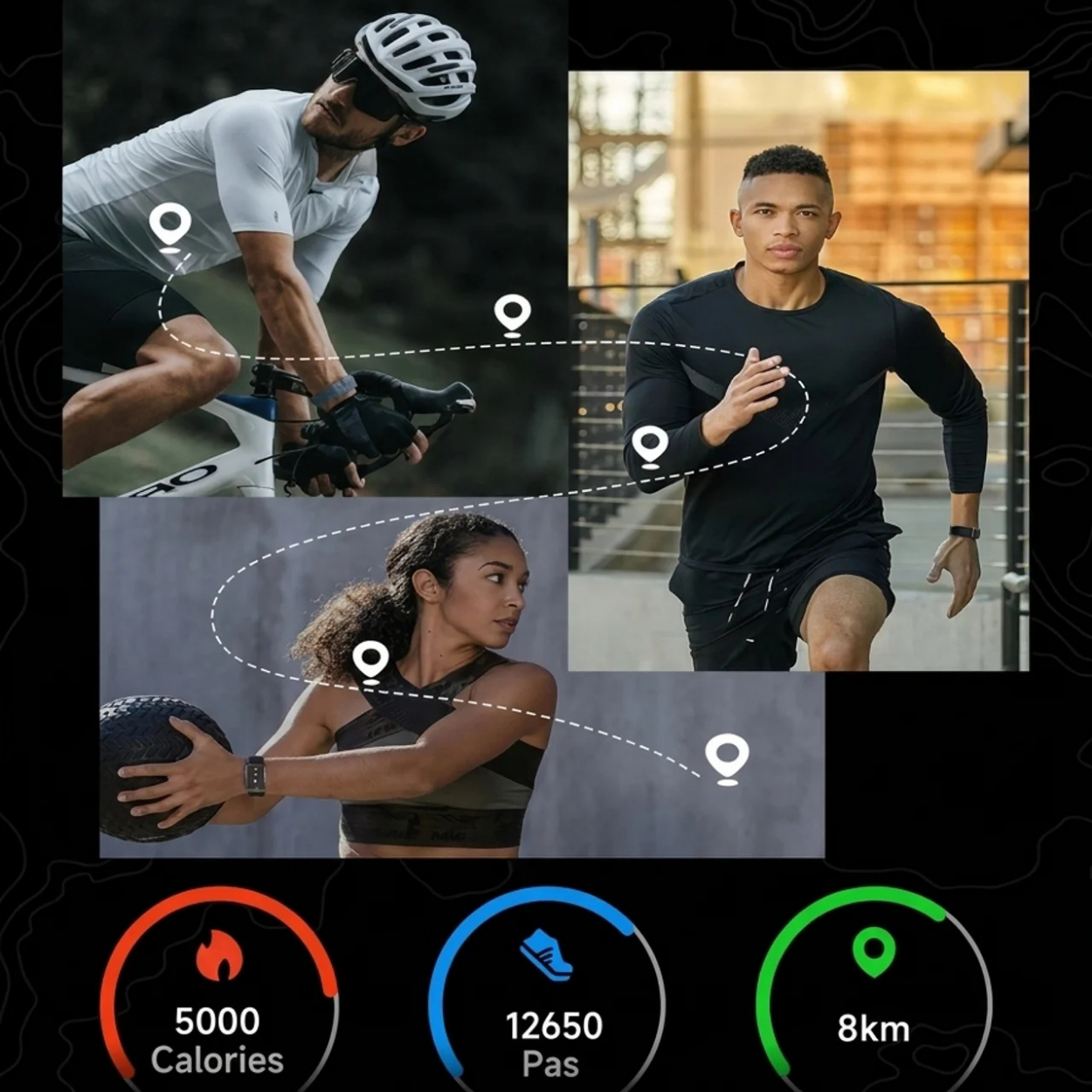 Montre Connectée Fitness Sans Écran Santé Sport et Autonomie Exceptionnelle