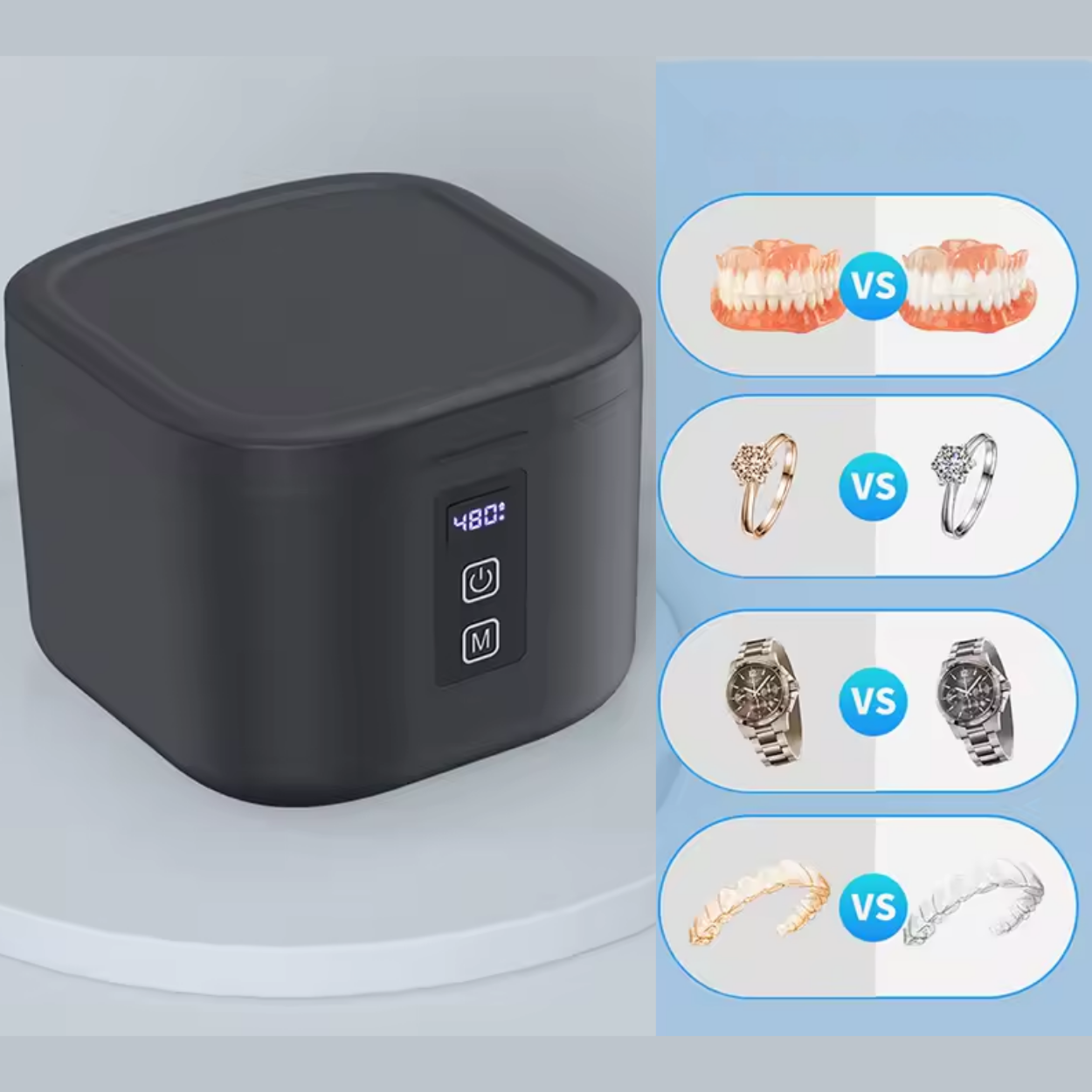 NETTOYEUR ULTRASON PROFESSIONNEL BIJOUX LUNETTES & PROTHÈSES