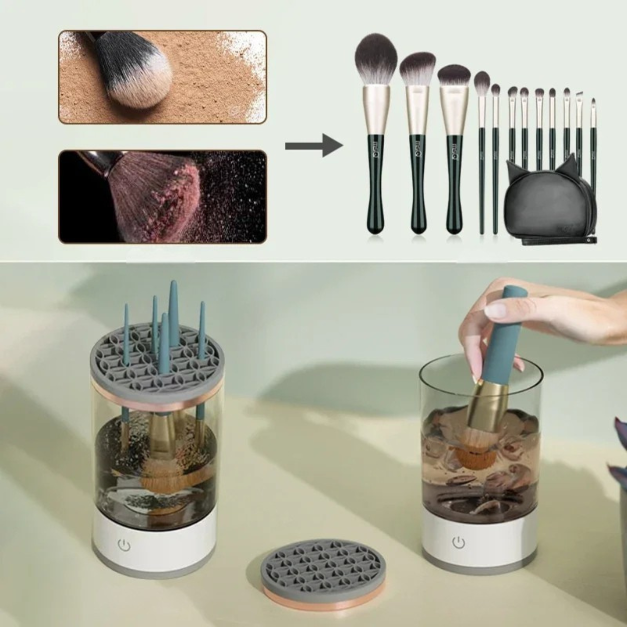 Nettoyeur Électrique pour Pinceaux de Maquillage
