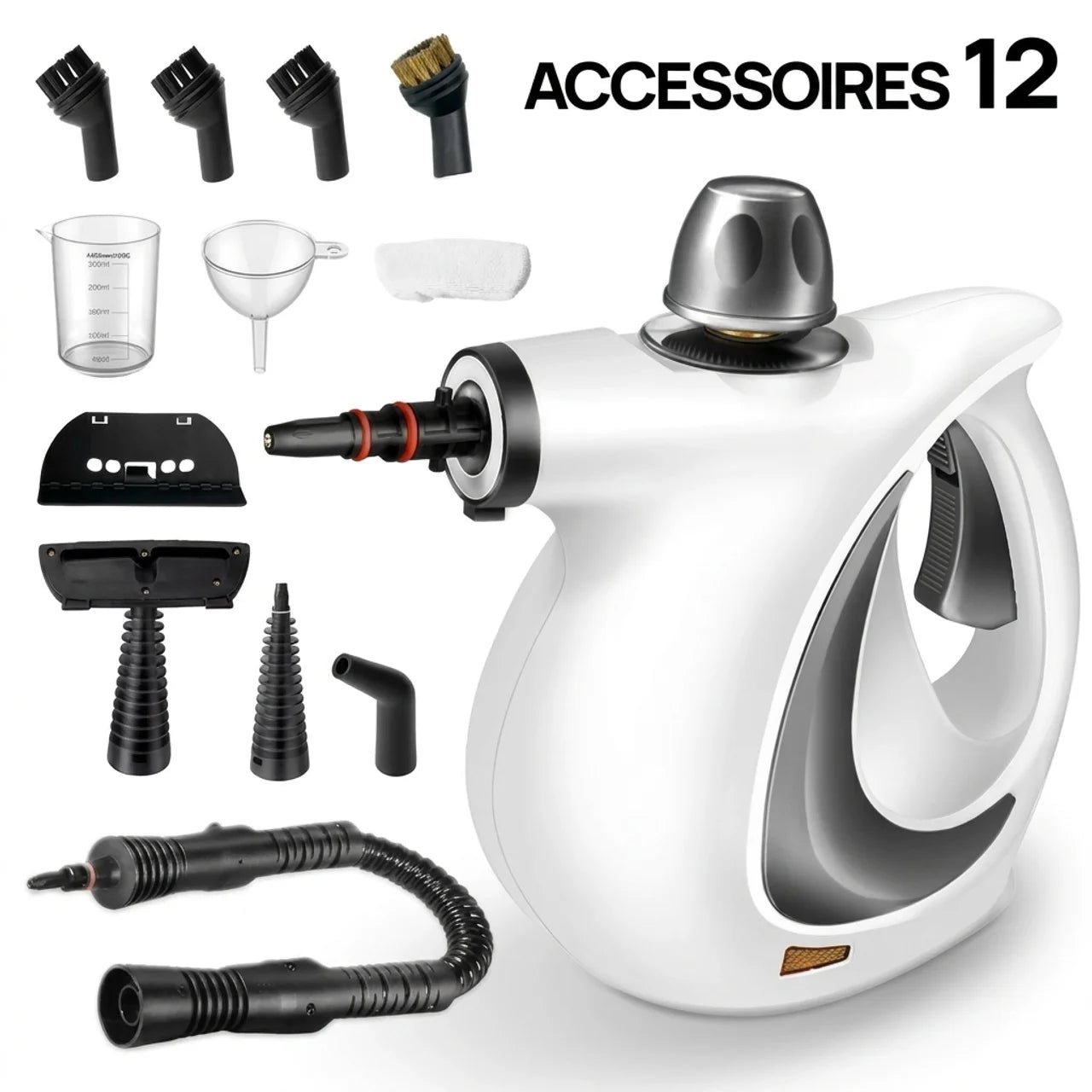 Nettoyeur Vapeur Pressurisé Haute Température 12 Accessoires